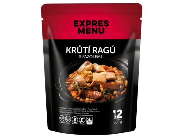 Krůtí ragú s fazolemi EXPRES MENU 2 porce