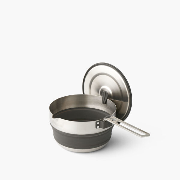 Skládací hrnec SEATOSUMMIT Detour Stainless Steel Collapsible Pouring Pot 1.8l černá