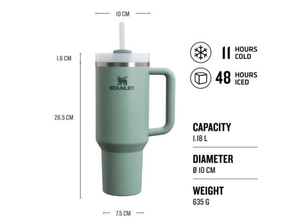Fľaša STANLEY The Quencher H2.O FlowState™ Tumbler 1.18l shale - Image 5